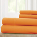 Modern Threads 1800 Series 100 gsm Solid microfiber 3 pc sheet set Paradise Orange Twin 10100MFS-ORG-TN